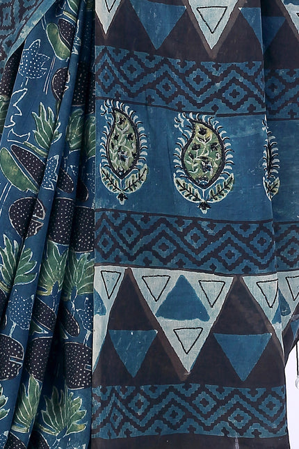 Morni Block Print Saree