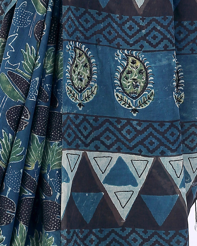 Morni Block Print Saree