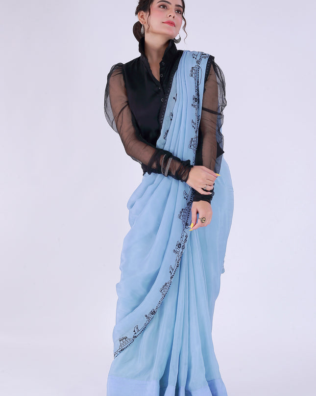 Safar Powder Blue Saree