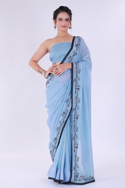 Safar Powder Blue Saree