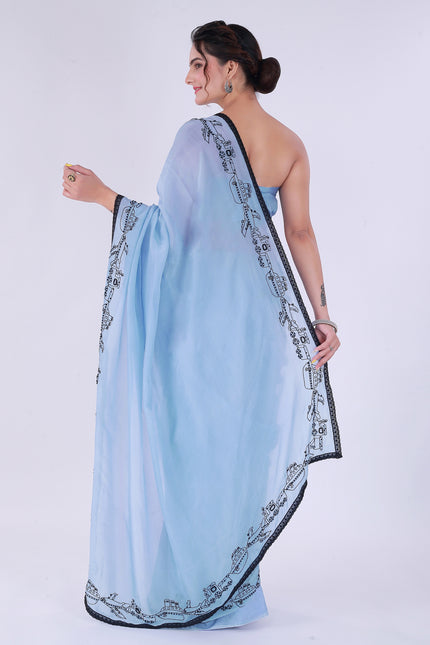 Safar Powder Blue Saree