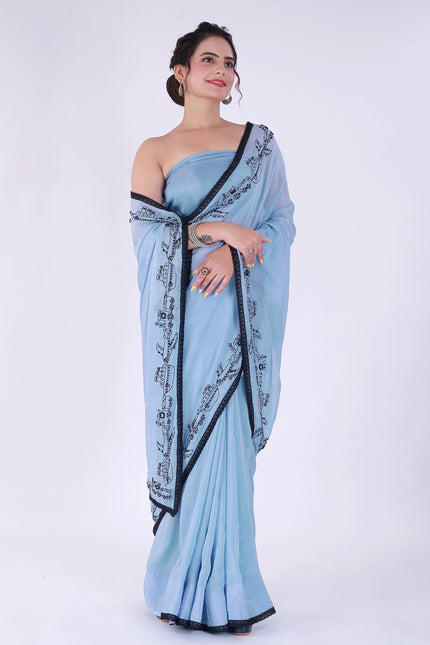 Safar Powder Blue Saree