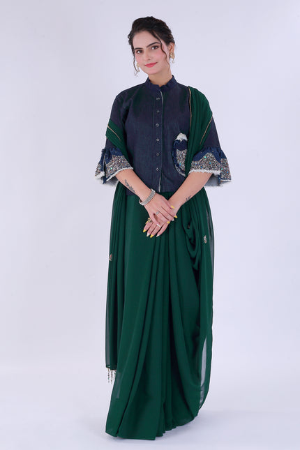 Dil-E-Bahar Saree Green