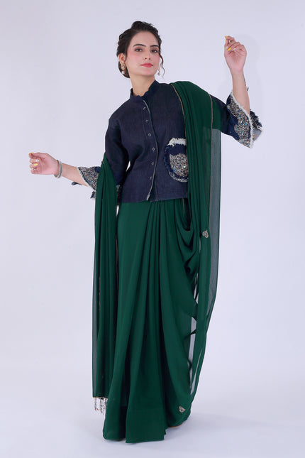 Dil-E-Bahar Saree Green