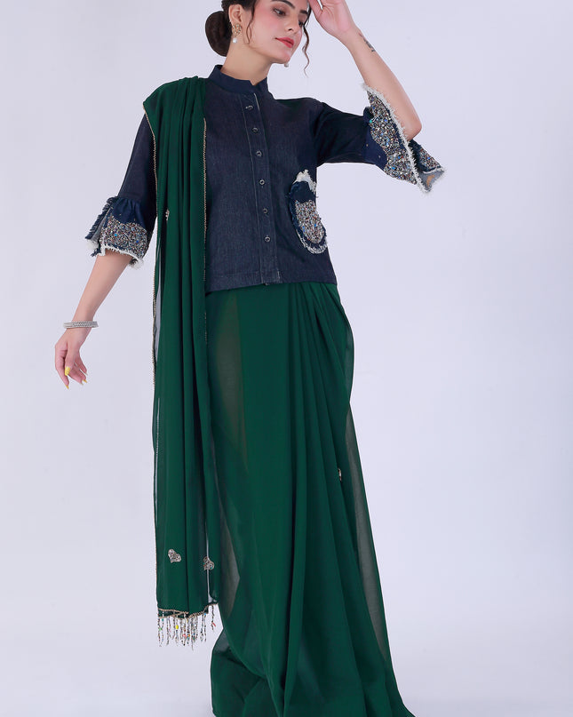 Dil-E-Bahar Saree Green