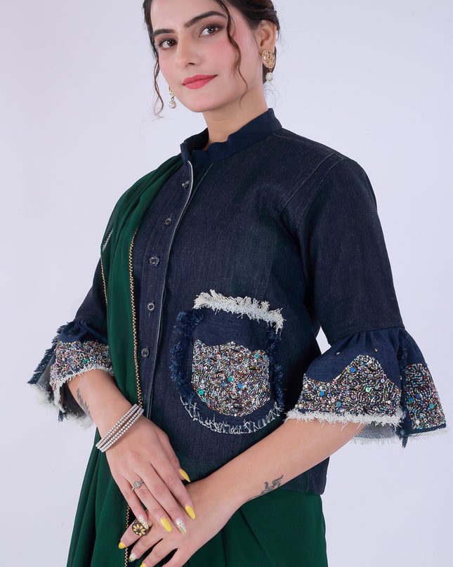 Dil-E-Bahar Saree Green