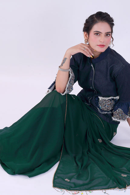 Dil-E-Bahar Saree Green