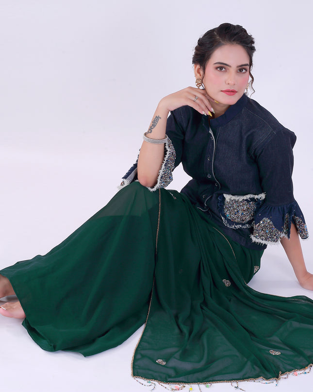 Dil-E-Bahar Saree Green