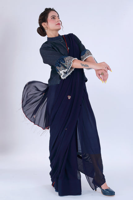 Dil-E-Bahar Saree Blue