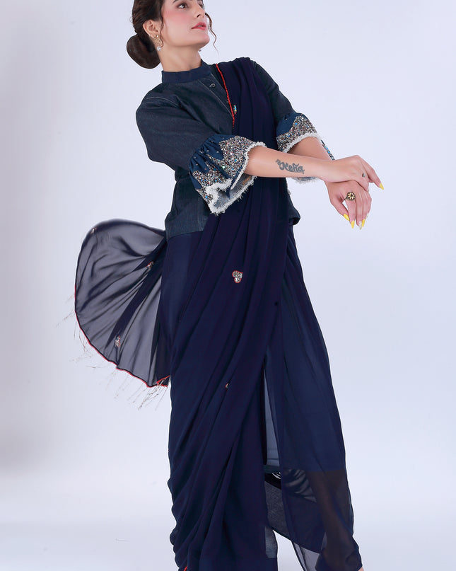 Dil-E-Bahar Saree Blue