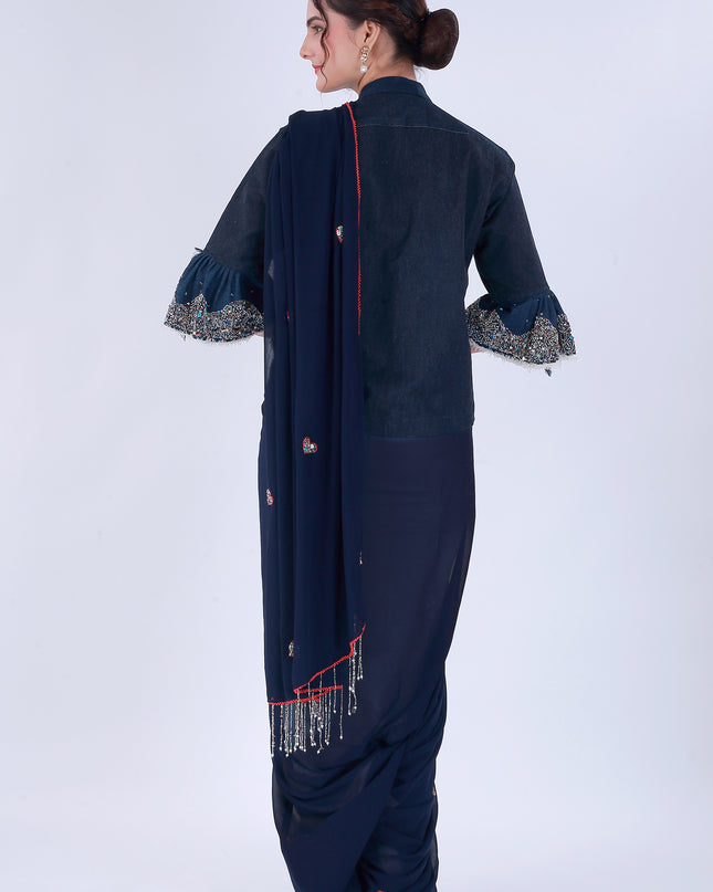 Dil-E-Bahar Saree Blue