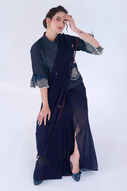 Dil-E-Bahar Saree Blue
