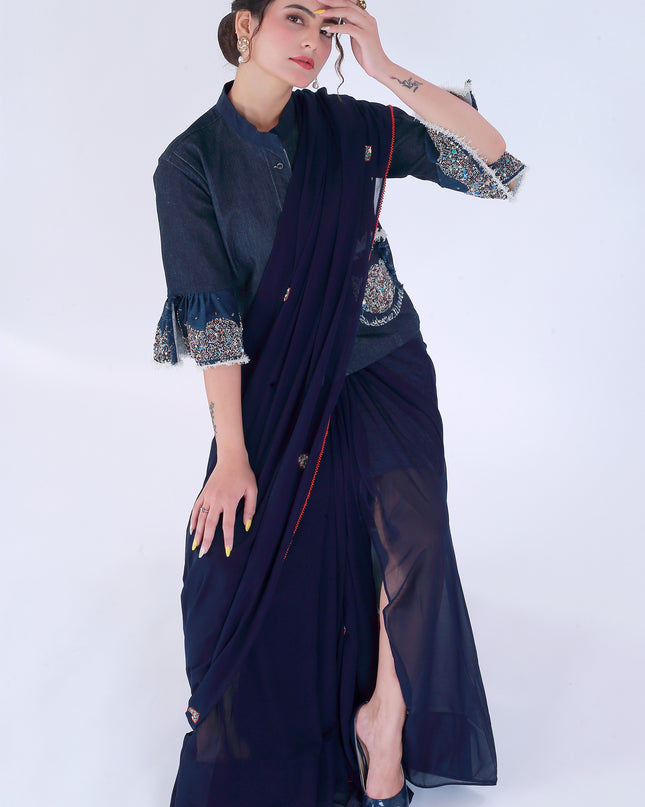 Dil-E-Bahar Saree Blue