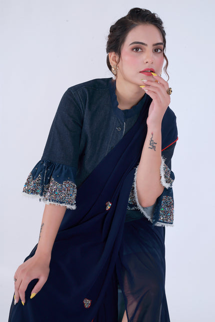 Dil-E-Bahar Saree Blue