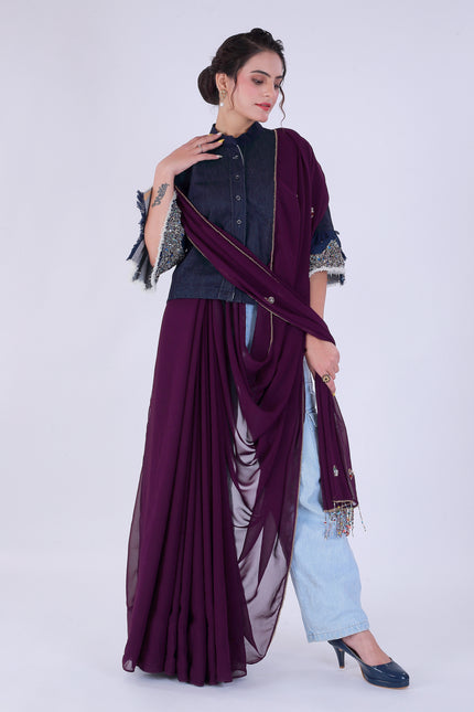Dil-E-Bahar Saree Violet