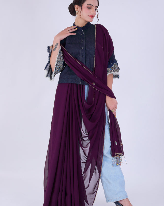 Dil-E-Bahar Saree Violet