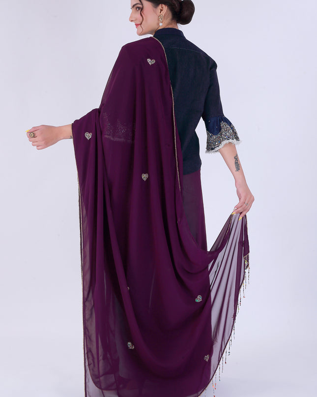 Dil-E-Bahar Saree Violet