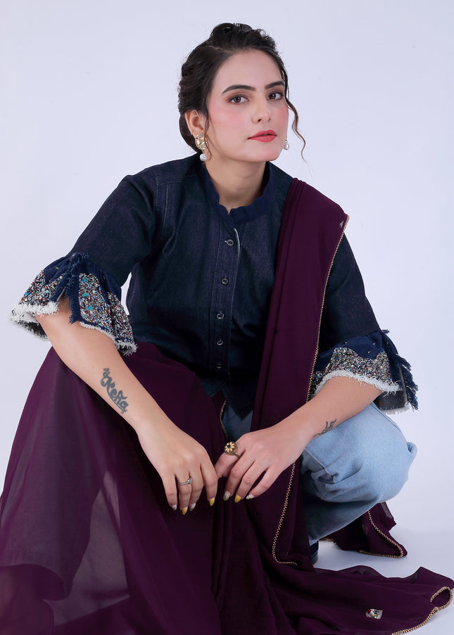 Dil-E-Bahar Saree Violet