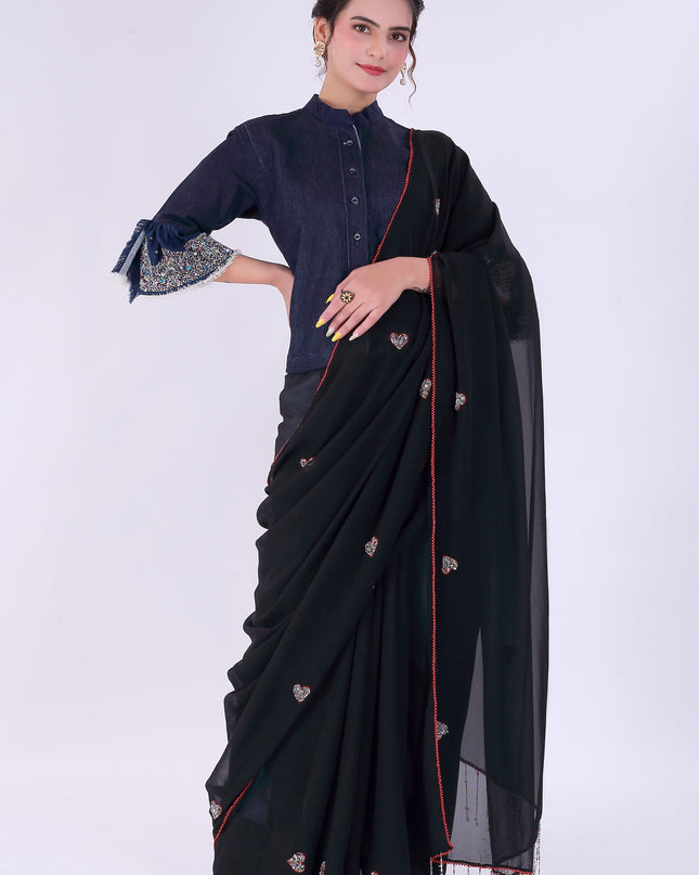 Dil-E-Bahar Saree Black