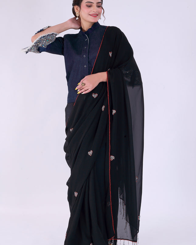 Dil-E-Bahar Saree Black