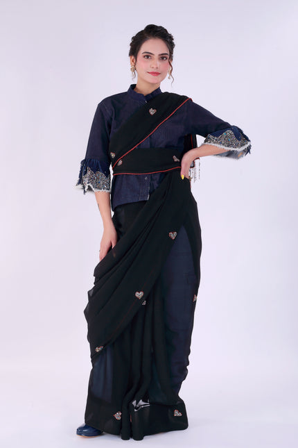 Dil-E-Bahar Saree Black