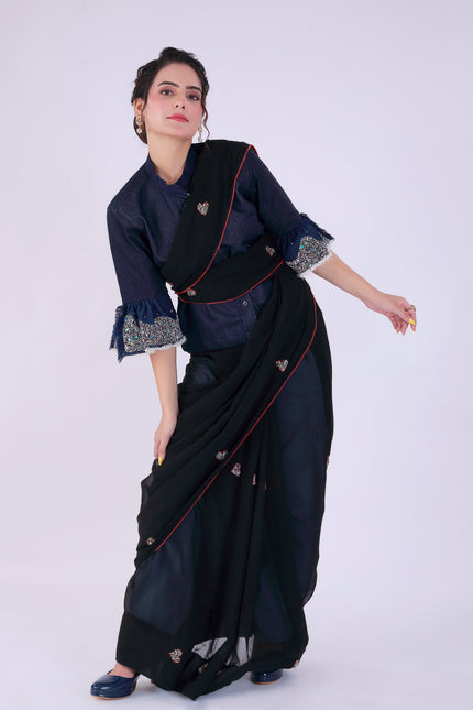 Dil-E-Bahar Saree Black