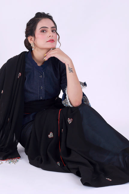 Dil-E-Bahar Saree Black