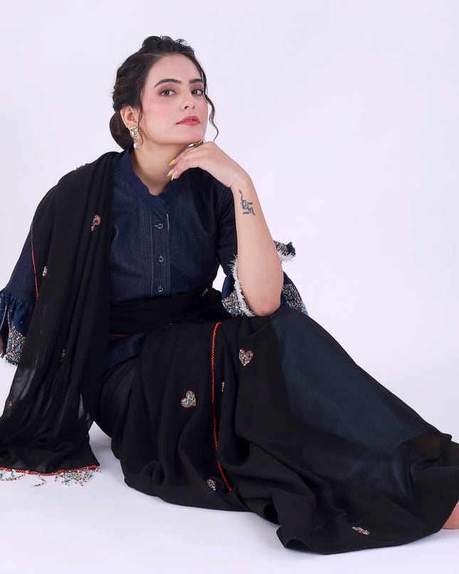 Dil-E-Bahar Saree Black