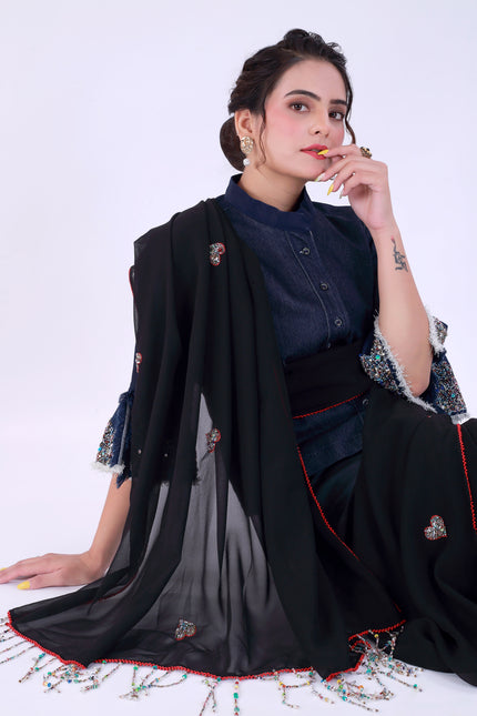 Dil-E-Bahar Saree Black