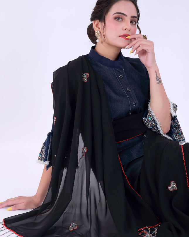 Dil-E-Bahar Saree Black