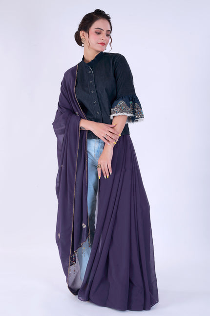 Dil-E-Bahar Saree Purple