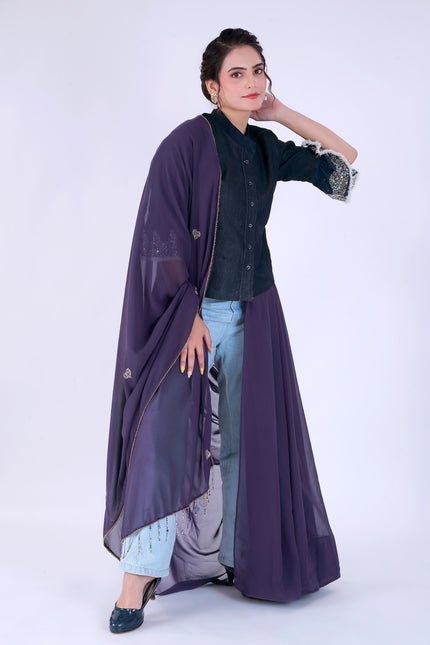 Dil-E-Bahar Saree Purple