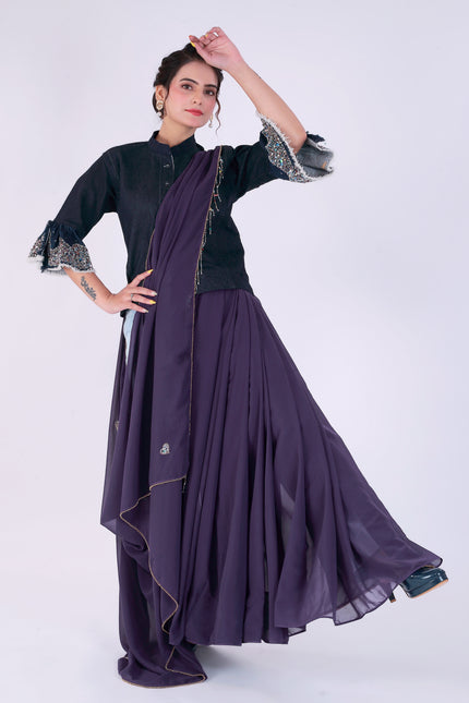 Dil-E-Bahar Saree Purple