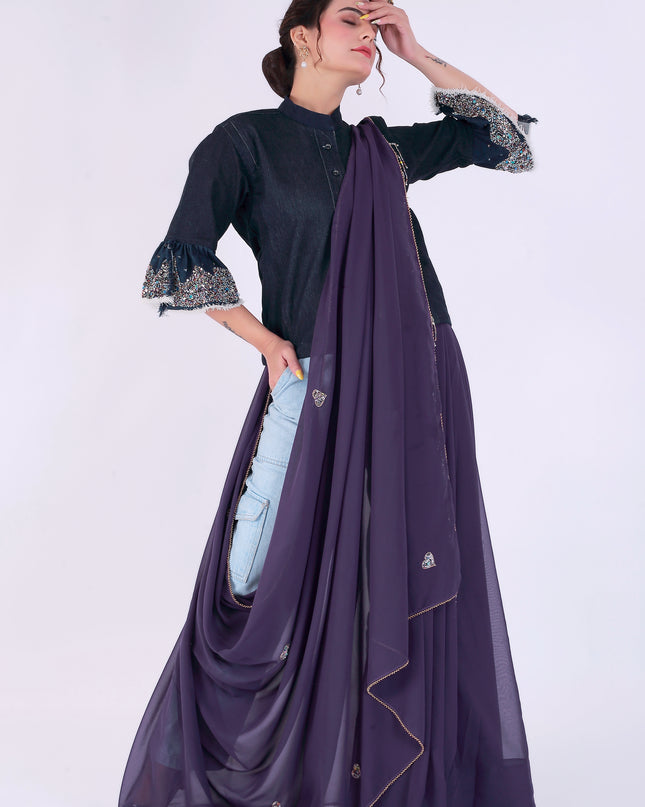 Dil-E-Bahar Saree Purple