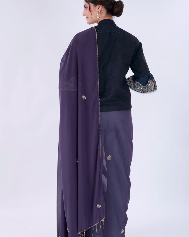 Dil-E-Bahar Saree Purple