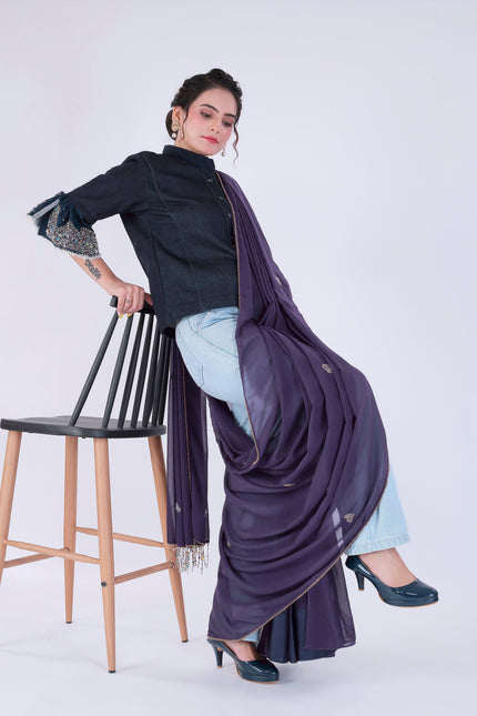 Dil-E-Bahar Saree Purple