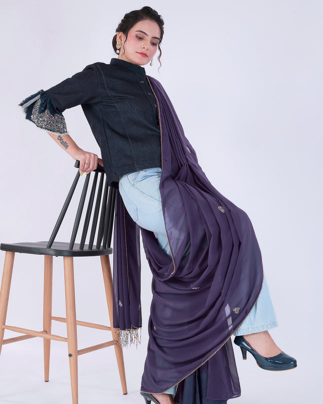 Dil-E-Bahar Saree Purple