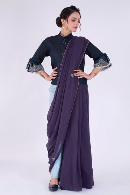 Dil-E-Bahar Saree Purple