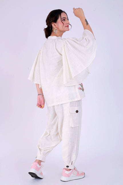 Safed Guldasta Co-ord Set