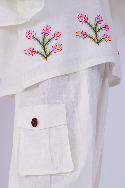 Safed Guldasta Co-ord Set