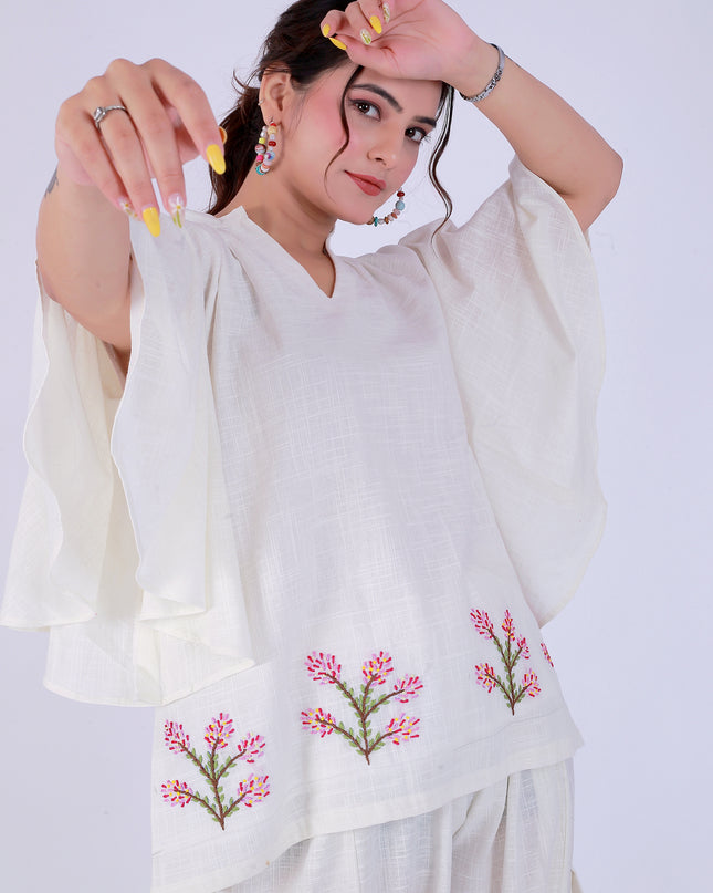 Safed Guldasta Co-ord Set