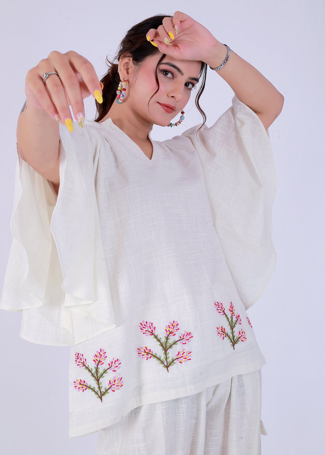 Safed Guldasta Co-ord Set