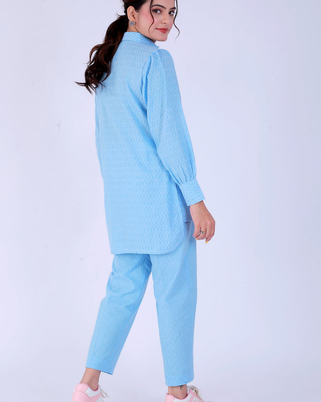 Aasman Blue Co-ord Set