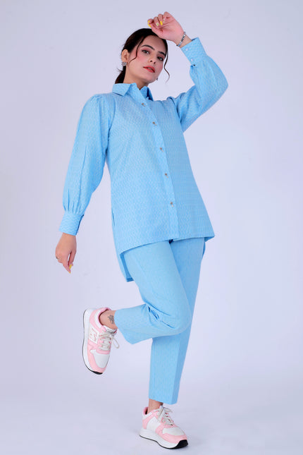 Aasman Blue Co-ord Set