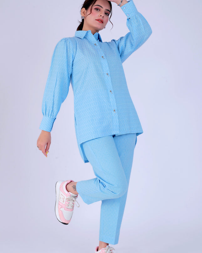 Aasman Blue Co-ord Set
