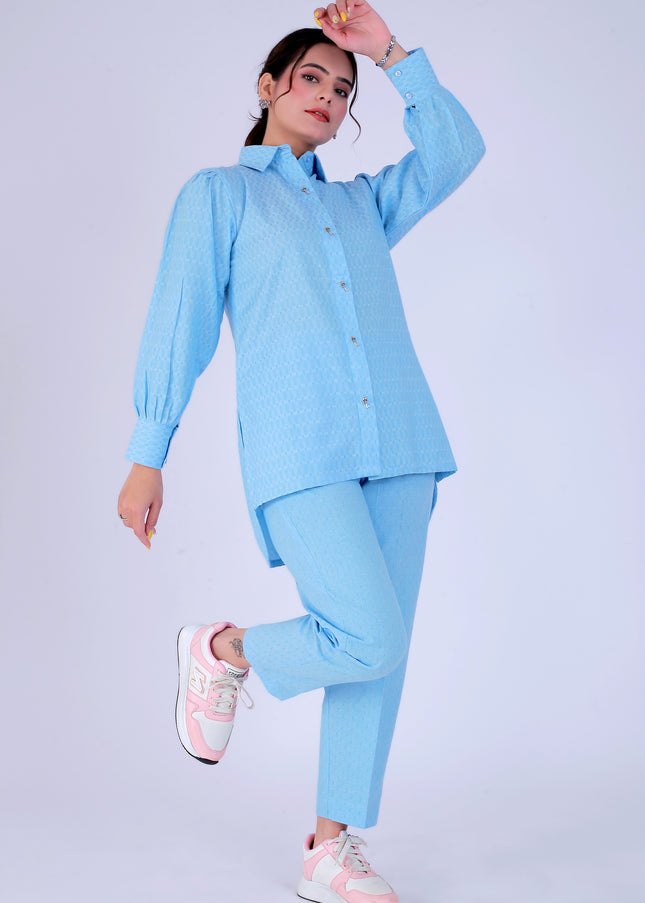 Aasman Blue Co-ord Set