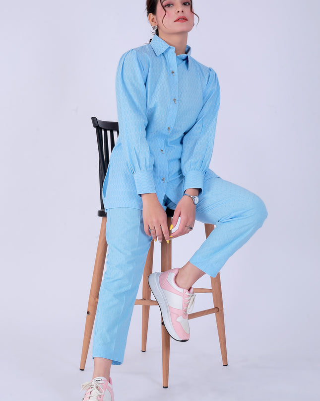 Aasman Blue Co-ord Set