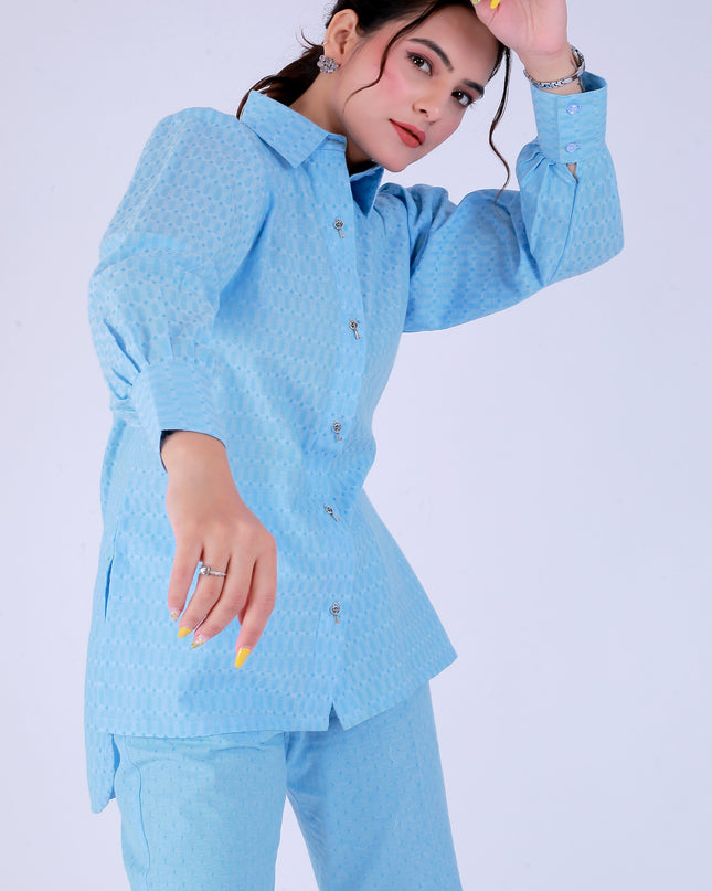 Aasman Blue Co-ord Set