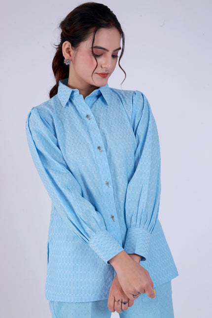 Aasman Blue Co-ord Set