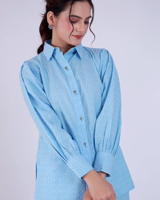 Aasman Blue Co-ord Set